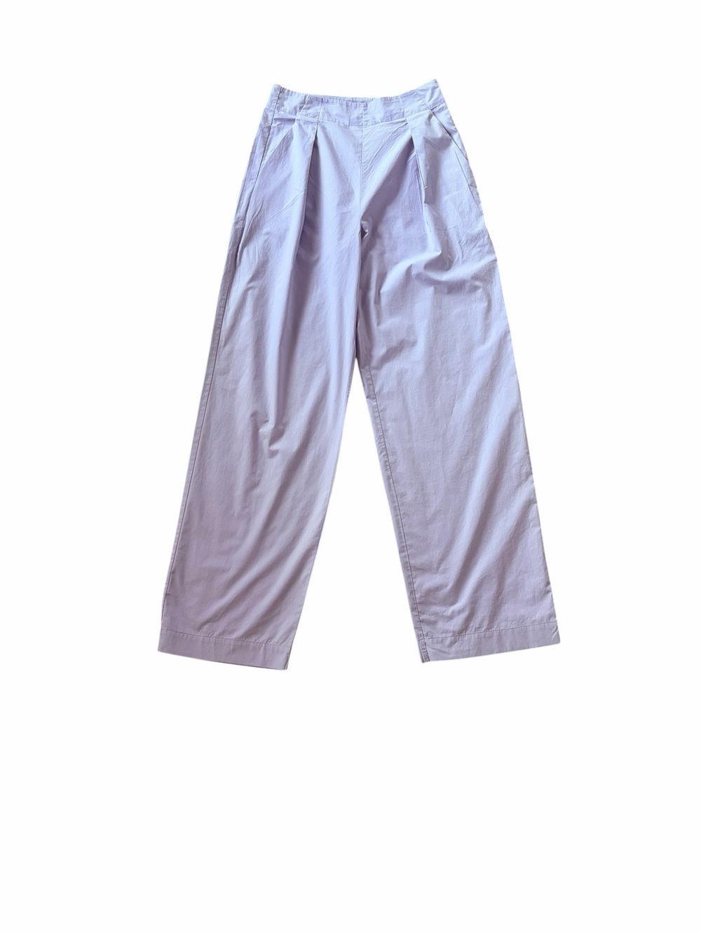 Joie Lavender Wide-Leg Pleated Trousers 100% Cotton